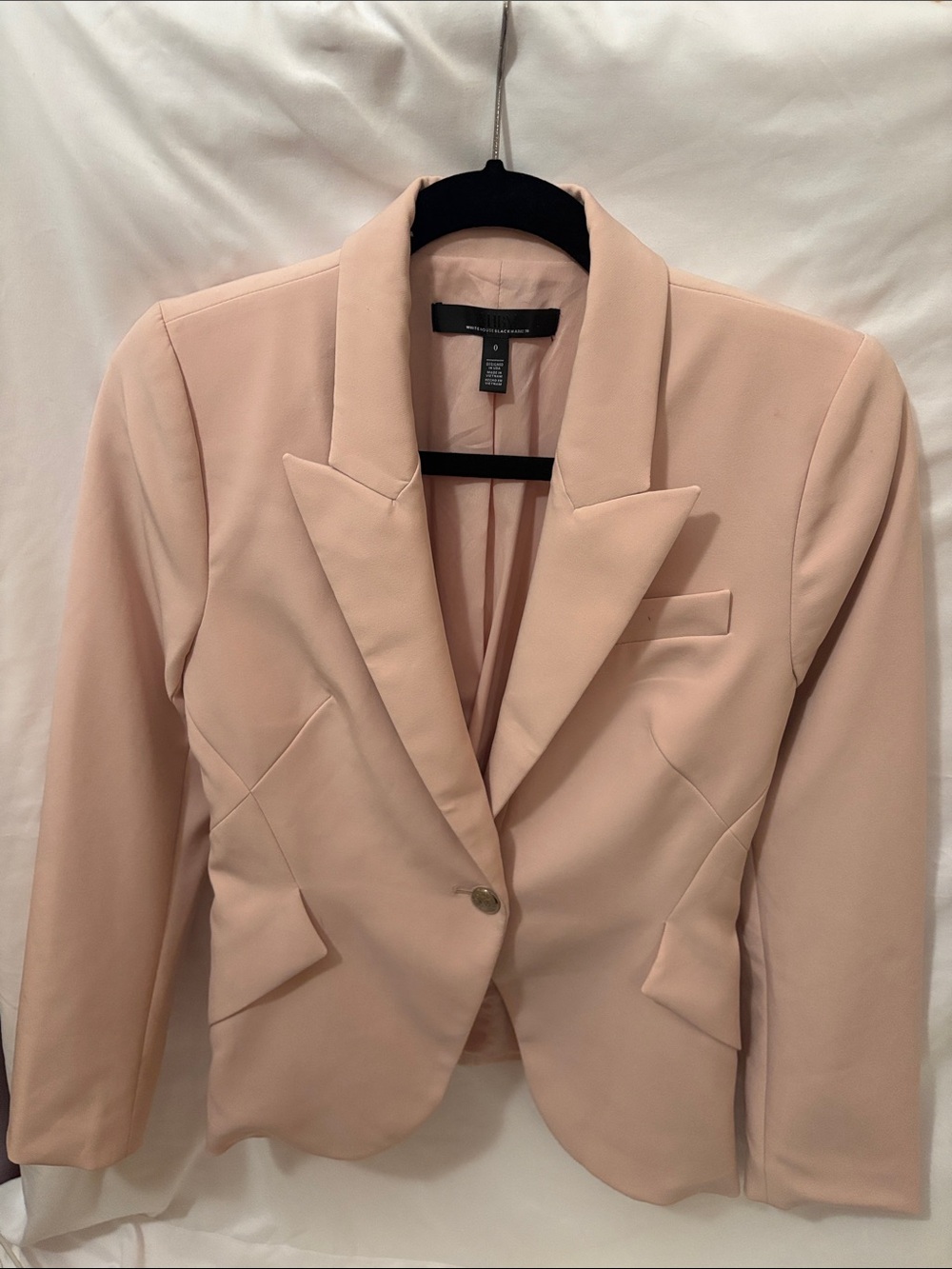 White House Black Market Pale Pink Tailored Blazer